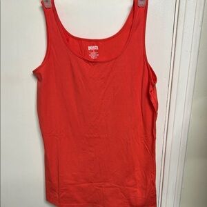 Duluth Trading Co Orange Fitted Sleeveless Tank Top